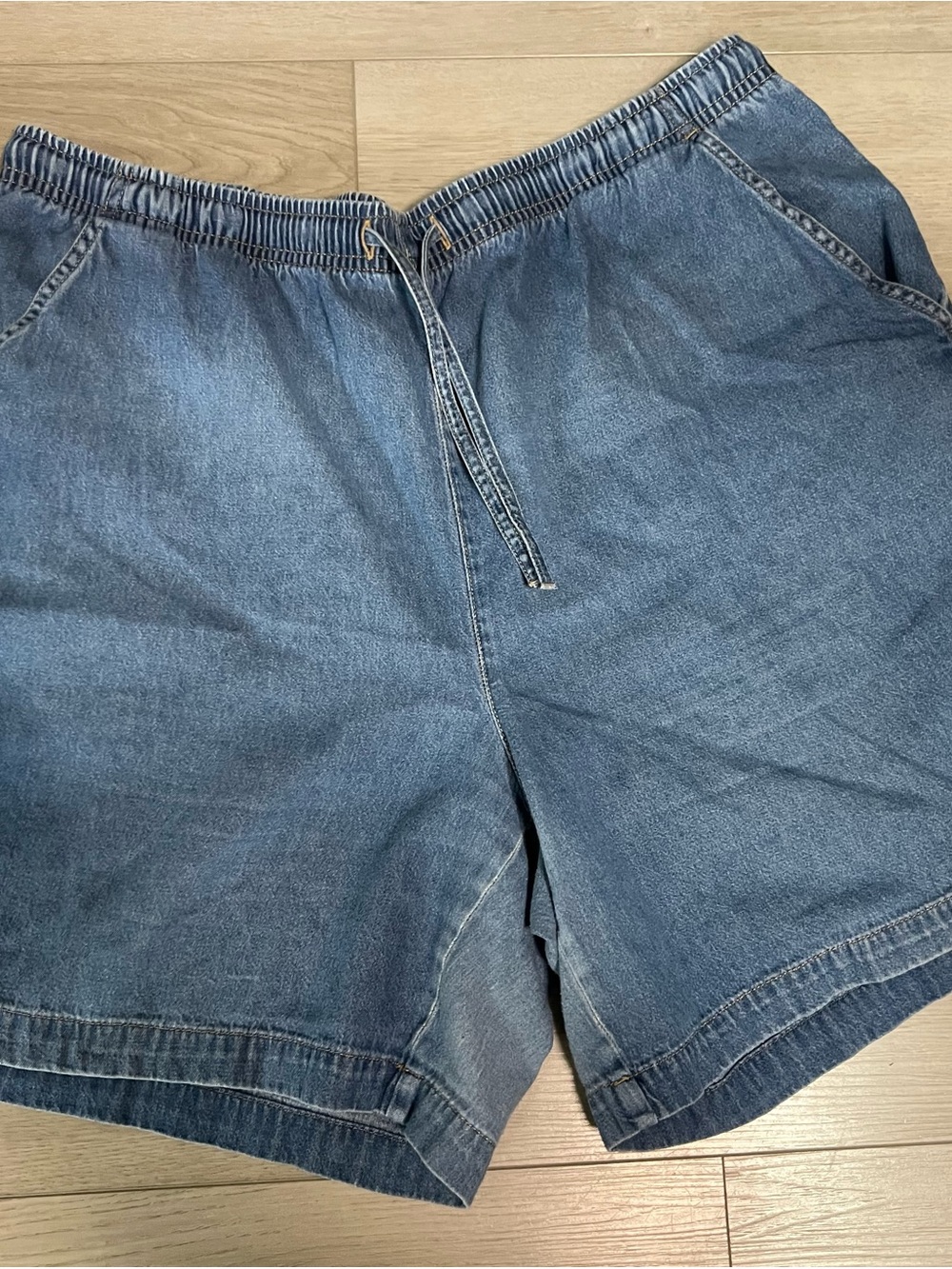 Kim Rogers Midnight Blue Denim Drawstring Shorts